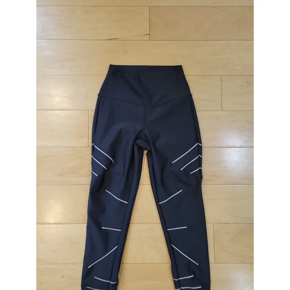 Alo Yoga Sequence Glow In The Dark High Waist Leggings Black Women’s XS Athletic